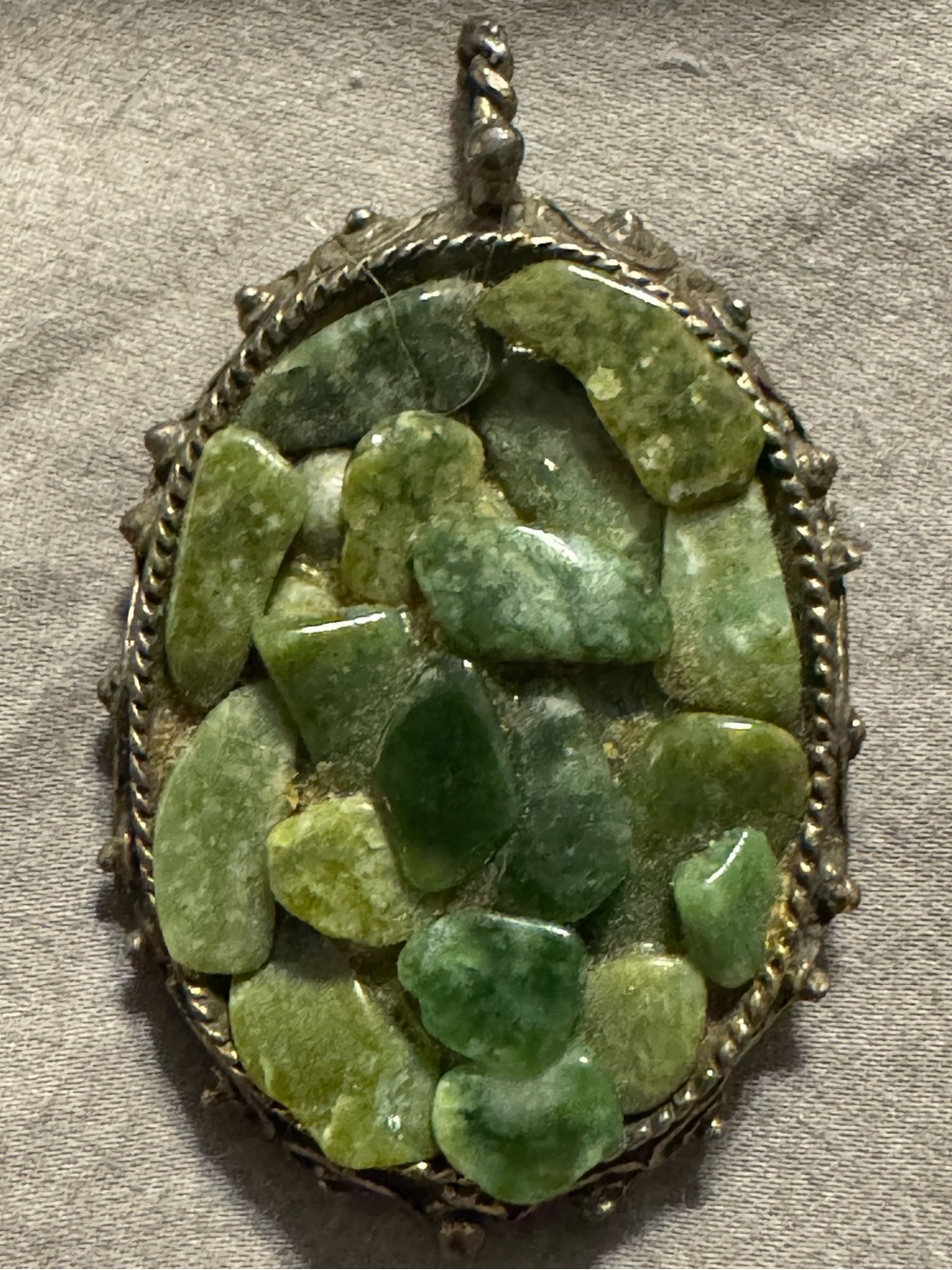 Vintage Oval Framed Pendant